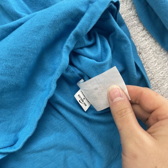 Y2K Nike Worldwide Long Sleeve Shirt Mens Size M Tee Blue / Orange Globe - Picture 10 of 13